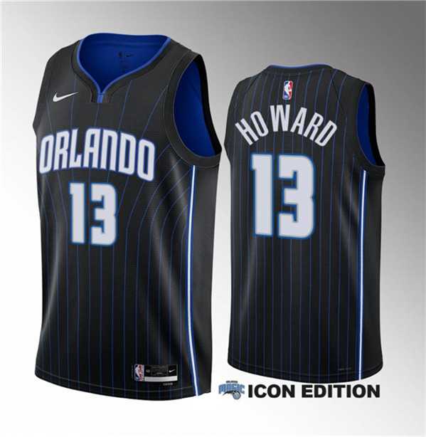 Men%27s Orlando Magic #13 Jett Howard Black 2023 Draft Icon Edition Stitched Basketball Jersey->orlando magic->NBA Jersey